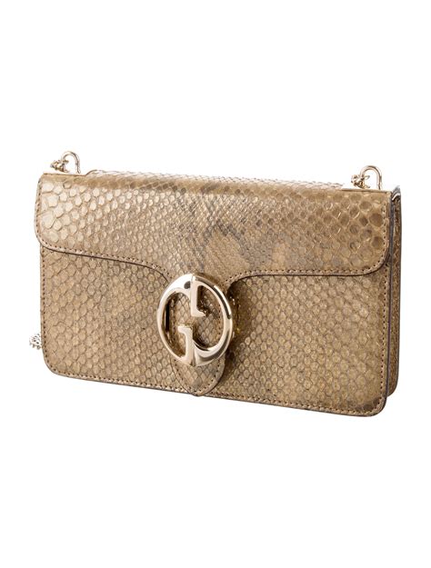 gucci interlocking python shoulder bag|gucci shoulder bag designer.